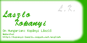 laszlo kopanyi business card